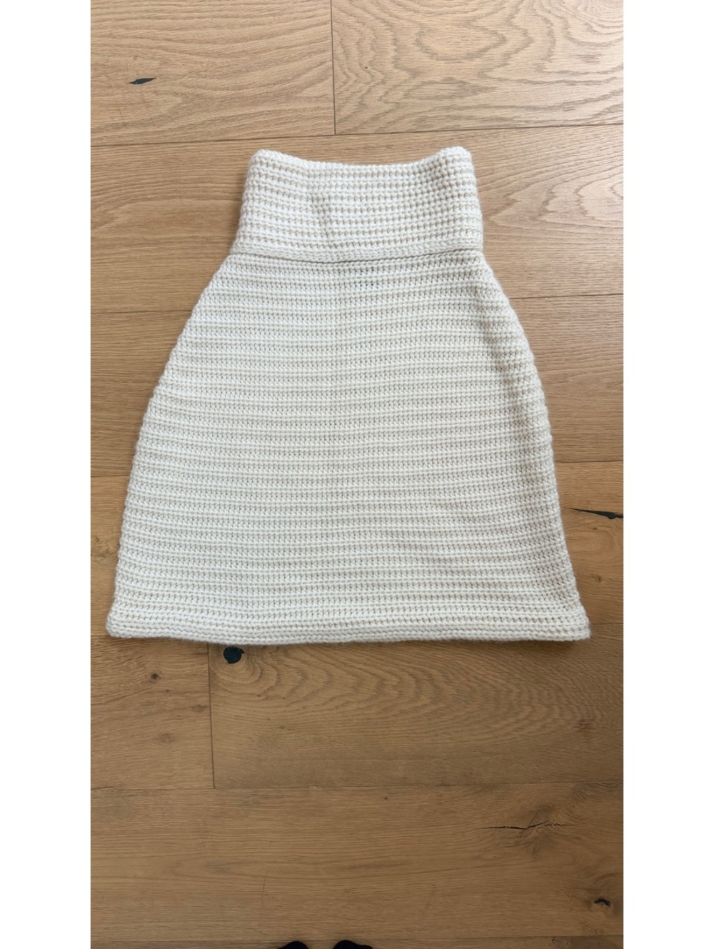 INC Silk Angora Knit Capelet Poncho Cowl Neck Shrug Cream Winter White M/L EUC